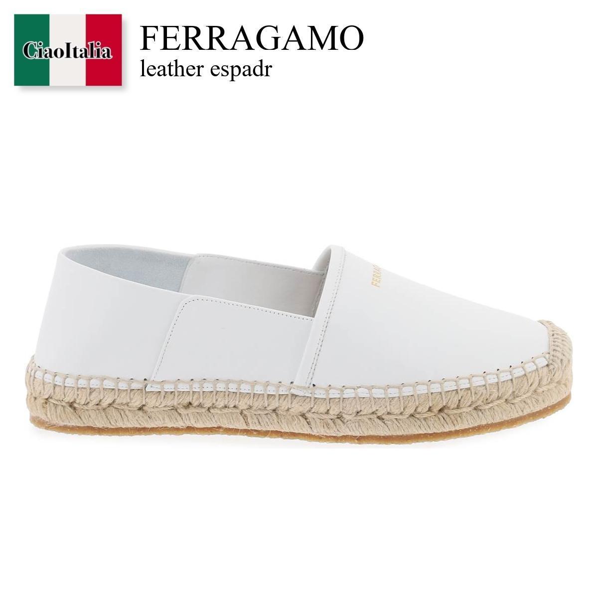 フェラガモ / Ferragamo Leather Espadr / 01H4860769503 / 01H4860769503 003OW / 01H4860769503003OW / フラットシューズ / 「正規品補償」「VIP価格販売」「お買い物サポート」