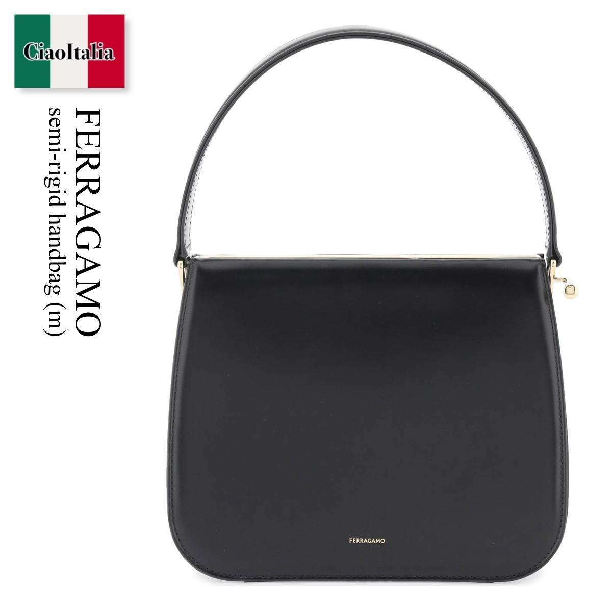 フェラガモ ハンドバッグ（レディース） フェラガモ / Ferragamo Semi-Rigid Handbag (M) / 2154850766718 / 2154850766718 001 / 2154850766718001 / ハンドバッグ / 「正規品補償」「VIP価格販売」「お買い物サポート」