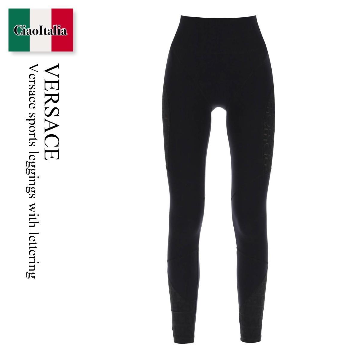 FT[`F / Versace Sports Leggings With Lettering / 1011187 1A08169 / 1011187 1A08169 1B000 / 10111871A081691B000 / 10111871A08169 / XpbcEMX / uKi⏞vuVIPi̔vuT|[gv