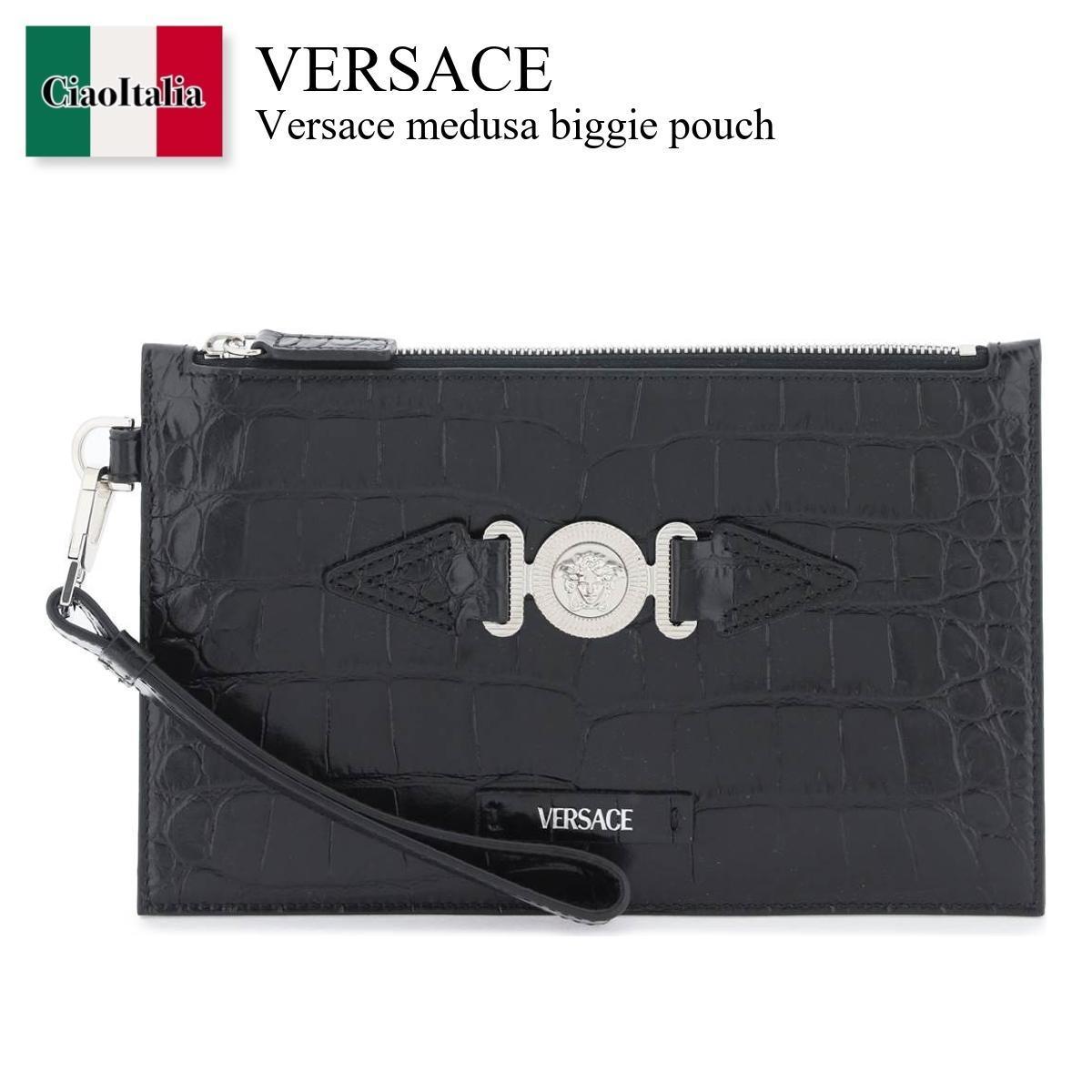 ヴェルサーチェ / かばん / カバン / Versace Medusa Biggie Pouch / 1006240 1A08711 / 1006240 1A08711 1B00P / 10062401A087111B00P / 10062401A08711 / クラッチバッグ / 「正規品補償」「VIP価格販売」「お買い物サポート」