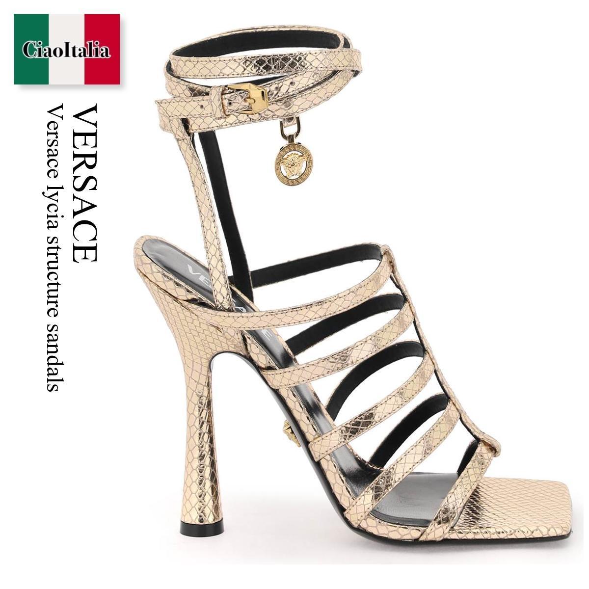 ヴェルサーチェ / Versace Lycia Structure Sandals / 1013215 1A10001 / 1013215 1A10001 1Y84V / 10132151A100011Y84V / 10132151A10001 / サンダル・ミュール / 「正規品補償」「VIP価格販売」「お買い物サポート」