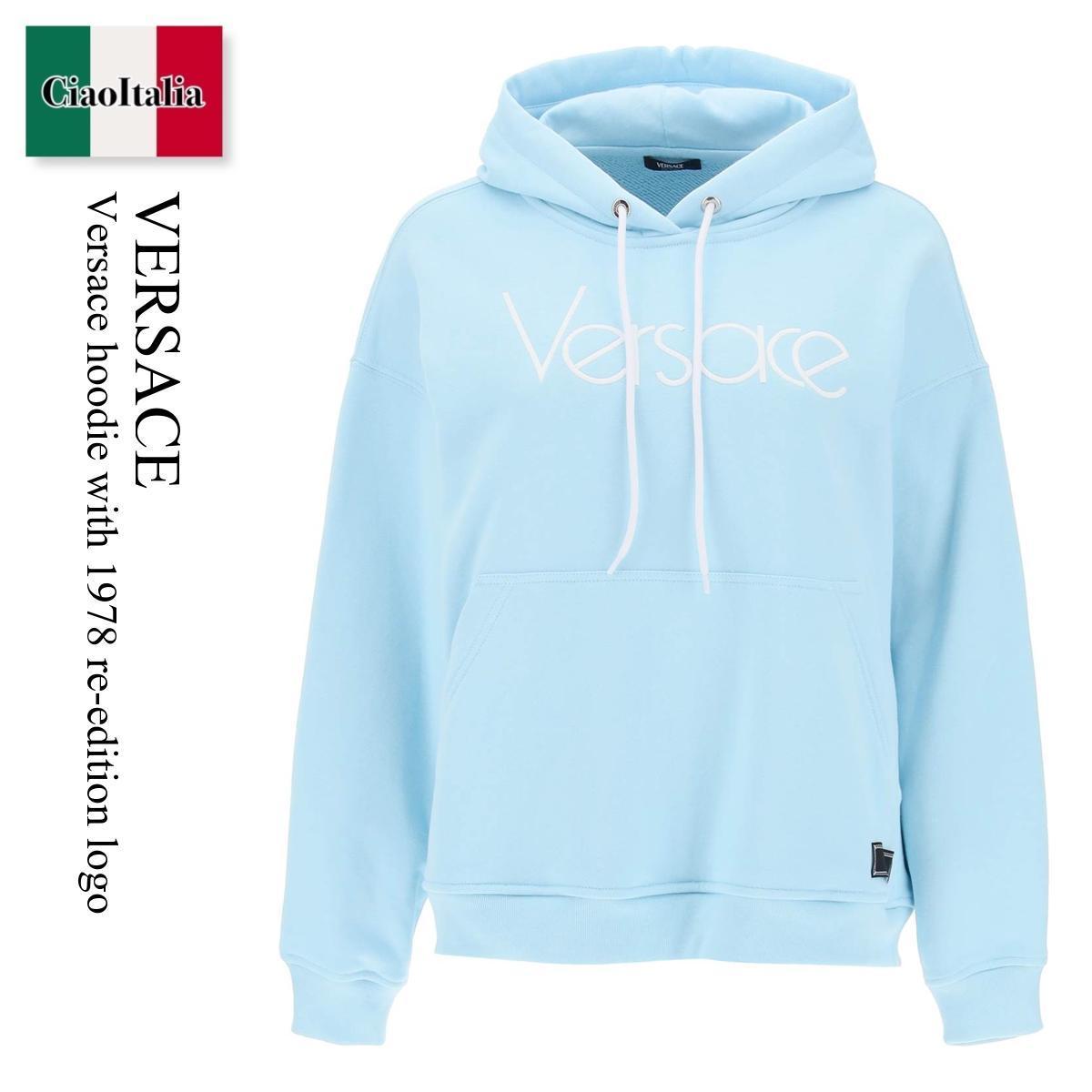 ヴェルサーチェ / Versace Hoodie With 1978 Re-Edition Logo / 1014290 1A10157 / 1014290 1A10157 2UQ80 / 10142901A101572UQ80 / 10142901A10157 / パーカー・フーディ / 「正規品補償」「VIP価格販売」「お買い物サポート」