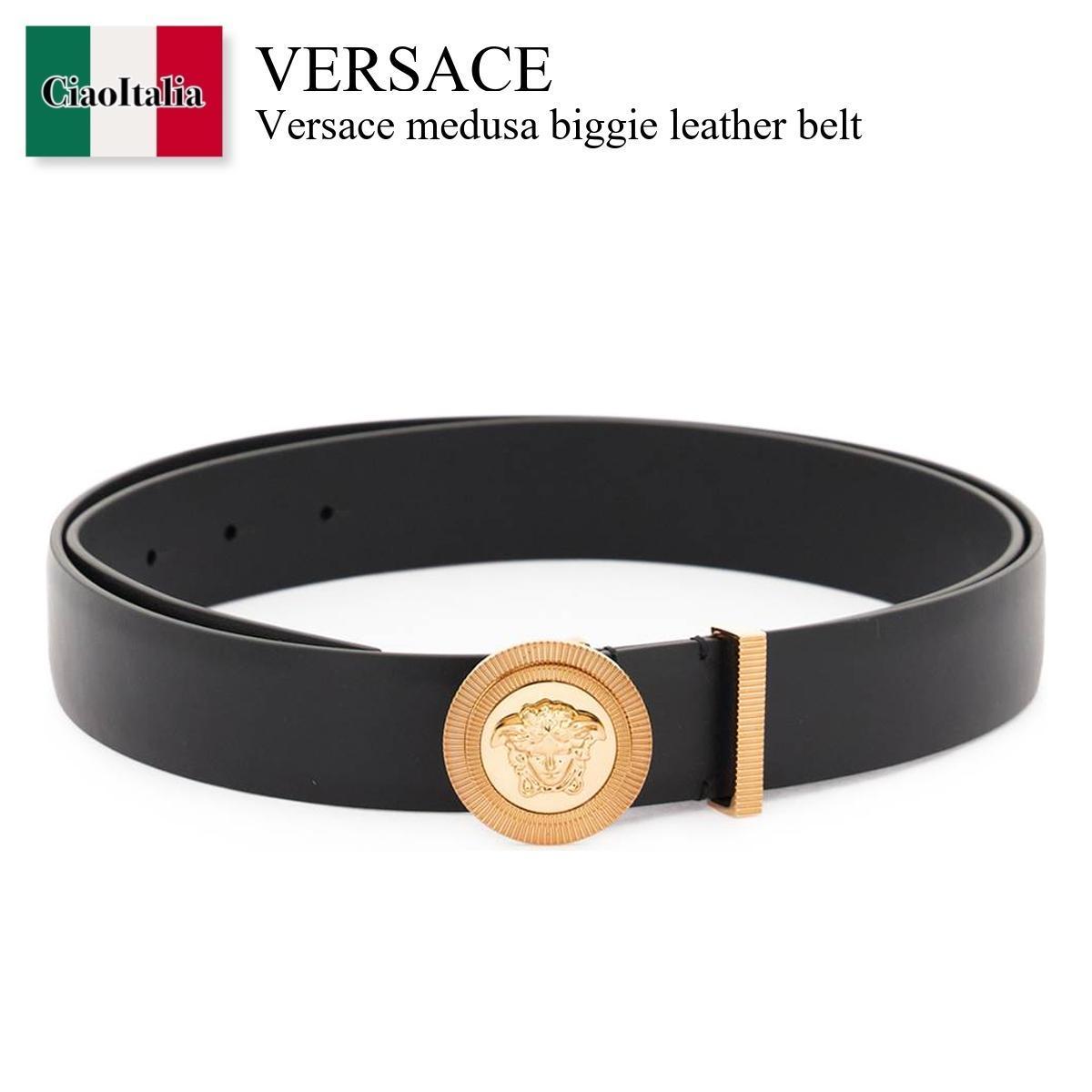 ヴェルサーチェ ビジネスベルト メンズ ヴェルサーチェ / かばん / カバン / Versace Medusa Biggie Leather Belt / 1003760 DVTP1 / 1003760 DVTP1 1B00V / 1003760DVTP11B00V / 1003760DVTP1 / ベルト / 「正規品補償」「VIP価格販売」「お買い物サポート」