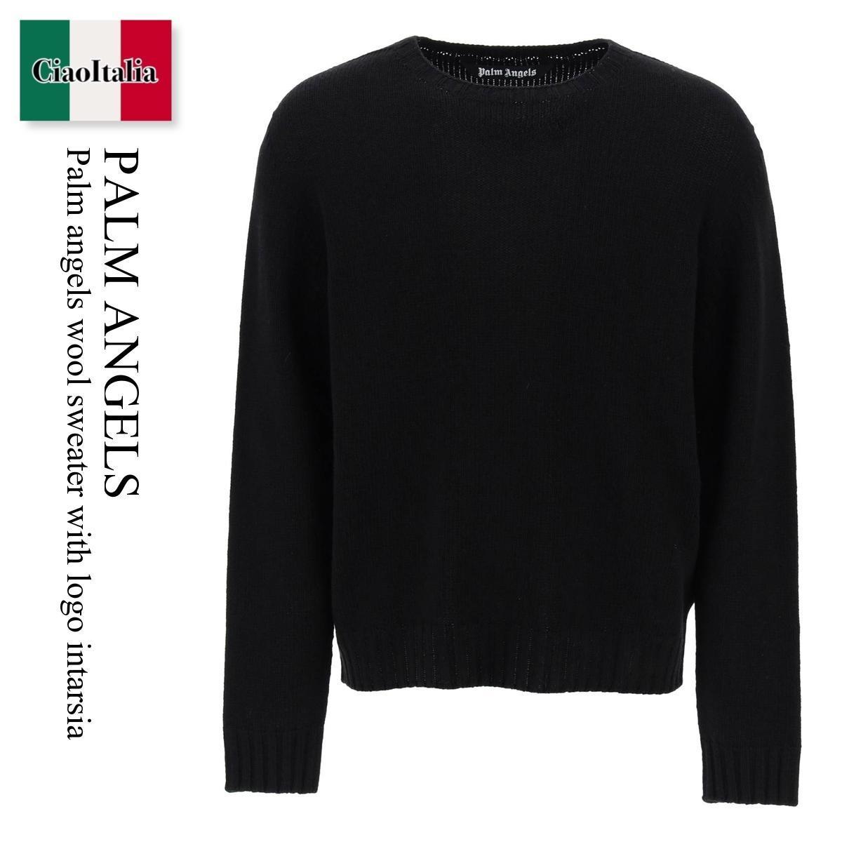 ѡ२󥸥륹 / Palm Angels Wool Sweater With Logo Intarsia / PMHE027C99KNI001 / PMHE027C99KNI001 1001 / PMHE027C99KNI0011001 / ˥åȡ / סVIPס֤㤤ʪݡȡ