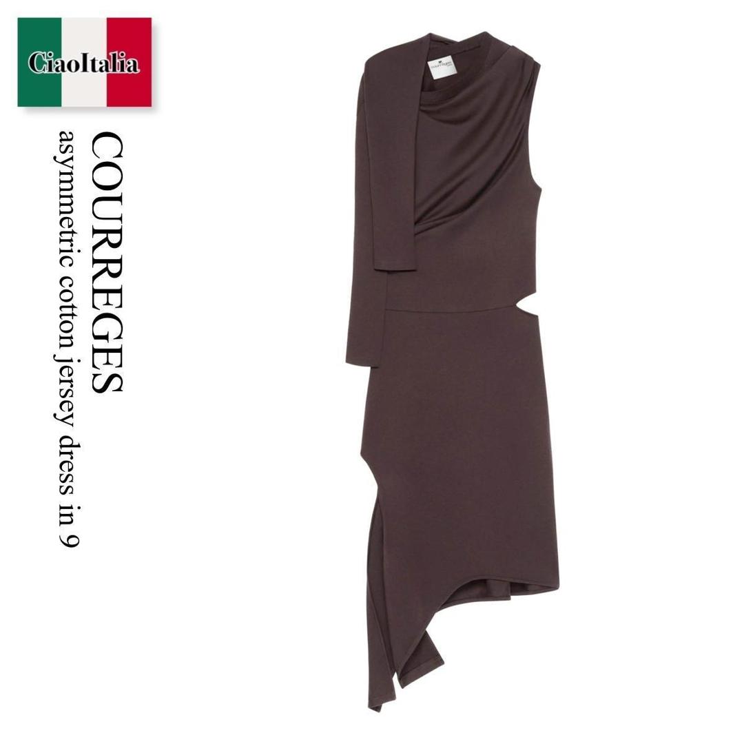 【数量限定・在庫限り・早い者勝ち!】 クレージュ / Courreges Asymmetric Cotton Jersey Dress In 9 / 424JRO486JS0175 / 424JRO486JS0175 1983 / 424JRO486JS01751983 / ワンピース