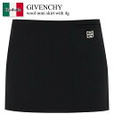 【数量限定・在庫限り・早い者勝ち!】 ジバンシィ / Givenchy Wool Mini Skirt With 4G / BW40W915CT / BW40W...