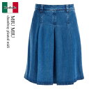 【数量限定・在庫限り・早い者勝ち!】 ミュウミュウ / Miu Miu Chambray Pleated Midi / GWD320 143V / GWD320...