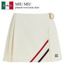 【数量限定・在庫限り・早い者勝ち!】 ミュウミュウ / Miu Miu Pleated Wool Mini Skirt / MG2350 16DJ / MG23...
