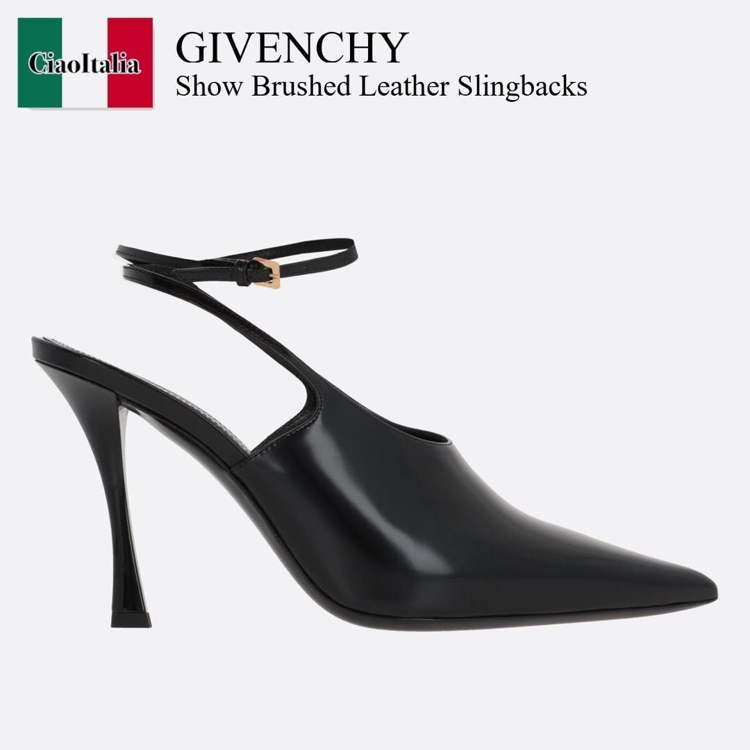 【数量限定・在庫限り・早い者勝ち！】 ジバンシィ / Givenchy Show Brushed Leather Slingbacks / BE4030E1YY / BE4030E1YY 001 / BE4030E1YY001 / サンダル・ミュール