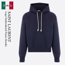 【数量限定・在庫限り・早い者勝ち!】 サンローラン / Saint Laurent Logo Embroidered Fleece Hoodie / 77846...