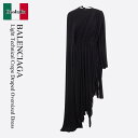 【数量限定・在庫限り・早い者勝ち!】 バレンシアガ / Balenciaga Light Technical Crepe Draped Oversized Dr...