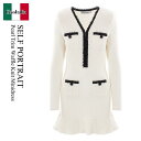 【数量限定・在庫限り・早い者勝ち!】 セルフ・ポートレイト / Self Portrait Pearl Trim Waffle Knit Minidress / RS25 / RS25 087SWWHITE / RS25087SWWHITE / ワンピース(4)
