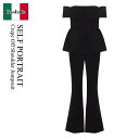 【数量限定・在庫限り・早い者勝ち!】 セルフ・ポートレイト / Self Portrait Crepe Off Shoulder Jumpsuit / RS25...