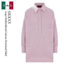 【数量限定・在庫限り・早い者勝ち!】 グッチ / Gucci Logo Embroidered Canvas Oversized Shirt / 817505 ...