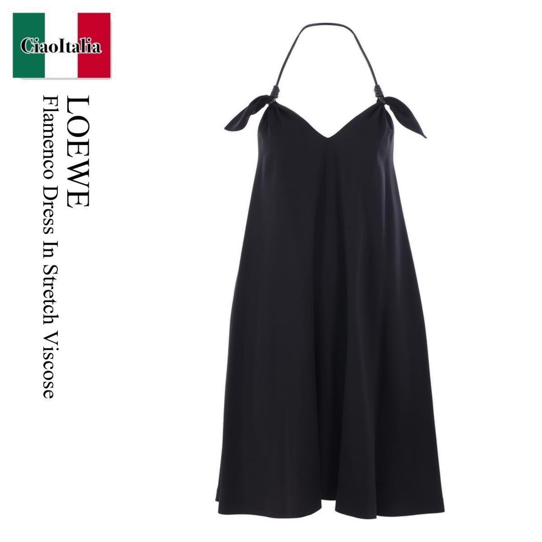 【数量限定・在庫限り・早い者勝ち!】 ロエベ / Loewe Flamenco Dress In Stretch Viscose / S359Y09XH4 / S359Y09XH4 1100 / S359Y09XH41100 / ワンピース