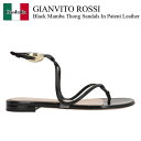 【数量限定・在庫限り・早い者勝ち!】 ジャンヴィト ロッシ / Gianvito Rossi Black Mamba Thong Sandals In Patent Leather / G32557 05RIC NUGN / G32557 05RIC NUGN ETR / G3255705RICNUGN / G3255705RICNUGNETR / サンダル・ミュール(4)
