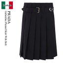 【数量限定・在庫限り・早い者勝ち!】 プラダ / Prada Gabardine Pleated Skirt With Belt / P184YH F0008 ...