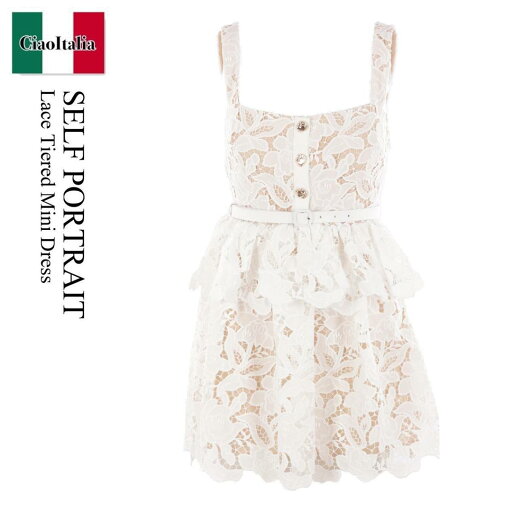 【数量限定・在庫限り・早い者勝ち!】 セルフ・ポートレイト / Self Portrait Lace Tiered Mini Dress / SS25 / SS25 113SCWHITE / SS25113SCWHITE / ワンピース 【数量限定・在庫限り・早い者勝ち!】 セルフ・ポートレイト / Self Portrait Lace Tiered Mini Dress / SS25 / SS25 113SCWHITE / SS25113SCWHITE / ワンピース