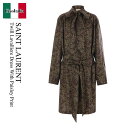 【数量限定・在庫限り・早い者勝ち!】 サンローラン / Saint Laurent Twill Lavalliere Dress With Paisley Print / 830263 Y6K90 / 830263 Y6K90 1355 / 830263Y6K90 / 830263Y6K901355 / ワンピース