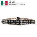 【数量限定・在庫限り・早い者勝ち!】 アズディンアライア / Alaia Biker Double Belt In Nabuk / AA1C337FCA / A...