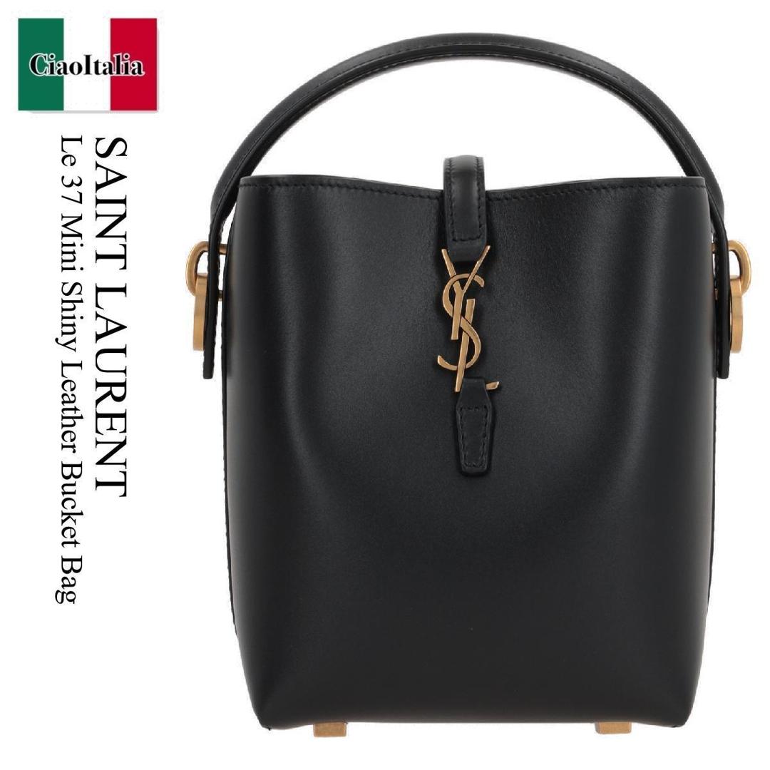 関税込 Saint Laurent LE 37 ミニ YSLロゴ レザーバッグ 楽天市場】サンローラン LE 37 ミニ(シャイニーレザー)の通販
