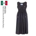 【数量限定・在庫限り・早い者勝ち!】 プラダ / Prada Sleeveless Dress In Re-Nylon Piuma / 23X698 F0002 / 23X698 SOOO1WQ9 F0002 / 23X698F0002 / 23X698SOOO1WQ9F0002 / ワンピース