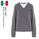 【数量限定・在庫限り・早い者勝ち!】 ミュウミュウ / Miu Miu Double-Layer Cashmere Pullover / MMLB61 SOOO...