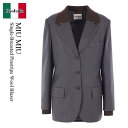 【数量限定・在庫限り・早い者勝ち!】 ミュウミュウ / Miu Miu Single-Breasted Pinstripe Wool Blazer / MH20...