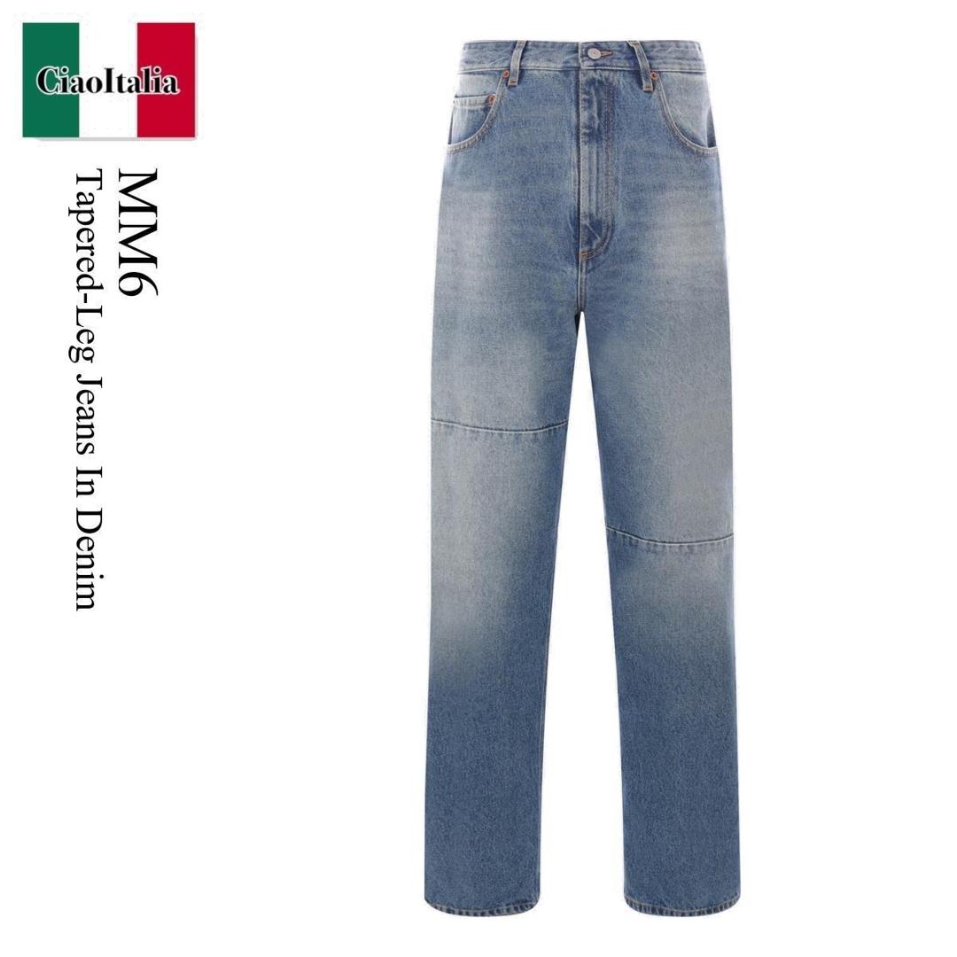 【数量限定・在庫限り・早い者勝ち！】 MM6 / Mm6 Tapered-Leg Jeans In Denim / SH0LA0009M3001 / SH0LA0009M3001 8965 / SH0LA0009M30018965 / デニム・ジーパン