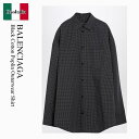 【数量限定・在庫限り・早い者勝ち!】バレンシアガ / Balenciaga Black Cotton Poplin Outerwear Shirt / 7944...