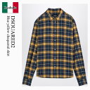 【数量限定・在庫限り・早い者勝ち!】 ディースクエアード / Dsquared2 Blue Yellow Chequered Shirt / S71DM0739...