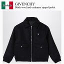 【数量限定・在庫限り・早い者勝ち!】 ジバンシィ / Givenchy Black Wool And Cashmere Zipped Jacket / H305...
