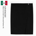 【数量限定・在庫限り・早い者勝ち!】 ジバンシィ / Givenchy Black Wool Skirt With Metal Button 4G / BW40...