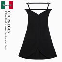【数量限定・在庫限り・早い者勝ち!】 クレージュ / Courreges Ellipse Black Viscose Bustier Mini Dress / ...