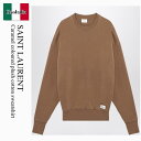 【数量限定・在庫限り・早い者勝ち!】 サンローラン / Saint Laurent Caramel Coloured Plush Cotton Sweatshi...