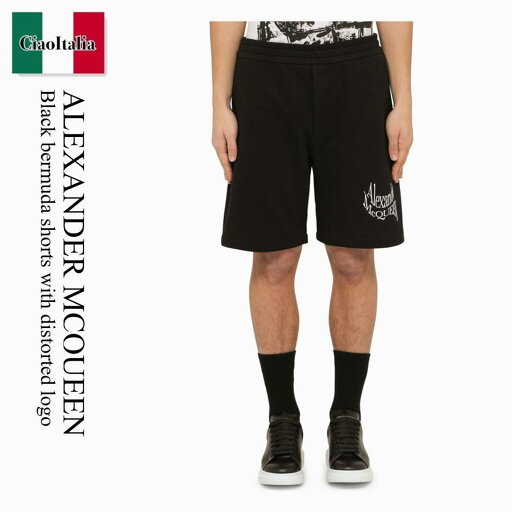 【数量限定・在庫限り・早い者勝ち!】 アレキサンダー・マックイーン / Alexander Mcqueen Black Bermuda Shorts With Distorted Logo / 781880 QXAAM / 781880 QXAAM 1000 / ハーフ・ショートパンツ 【数量限定・在庫限り・早い者勝ち!】 アレキサンダー・マックイーン / Alexander Mcqueen Black Bermuda Shorts With Distorted Logo / 781880 QXAAM / 781880 QXAAM 1000 / ハーフ・ショートパンツ