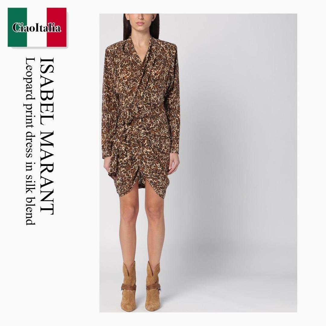 【数量限定・在庫限り・早い者勝ち!】 イザベルマラン / Isabel Marant Leopard Print Dress In Silk Blend / 24HRO0 648FAB4J07I / 24HRO0 648FAB4J07I 99LE / 24HRO0648FAB4J07I99LE / ワンピース