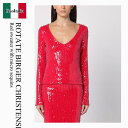 【数量限定・在庫限り・早い者勝ち!】 ロテート / Rotate Birger Christensen Red Sweater With Micro Sequi...