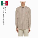 【数量限定・在庫限り・早い者勝ち!】 エトロ / Etro Pink Green Striped Cotton Shirt / MRIB0002 99TR516...