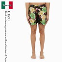 【数量限定・在庫限り・早い者勝ち!】 エトロ / Etro Black Swimming Costume With Multicoloured Flower P...