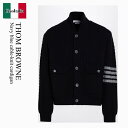 【数量限定・在庫限り・早い者勝ち!】 トム ブラウン / Thom Browne Navy Blue Cable-Knit Cardigan / MKJ119A...