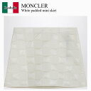 【数量限定・在庫限り・早い者勝ち!】 モンクレール / Moncler White Padded Mini Skirt / 2D000 034 / 2D000 ...