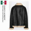 【数量限定・在庫限り・早い者勝ち!】 サンローラン / Saint Laurent Black Leather And Shearling Jacket / 8...