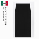 【数量限定・在庫限り・早い者勝ち!】 サンローラン / Saint Laurent Black Wool Pencil Skirt / 809129 Y76WQ...