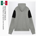 【数量限定・在庫限り・早い者勝ち!】 バレンシアガ / Balenciaga Gray Black Loop Sports Icon Sweatshirt / ...