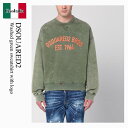 【数量限定・在庫限り・早い者勝ち!】 ディースクエアード / Dsquared2 Washed Green Sweatshirt With Logo / S74...