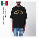 【数量限定・在庫限り・早い者勝ち!】 ディースクエアード / Dsquared2 Black Cotton T-Shirt With Logo / S74GD1...