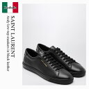 【数量限定・在庫限り・早い者勝ち!】 サンローラン / Saint Laurent Andy Low-Top Sneakers In Black Leather...