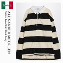 【数量限定・在庫限り・早い者勝ち!】 アレキサンダー・マックイーン / Alexander Mcqueen Striped Polo Shirt Black I...