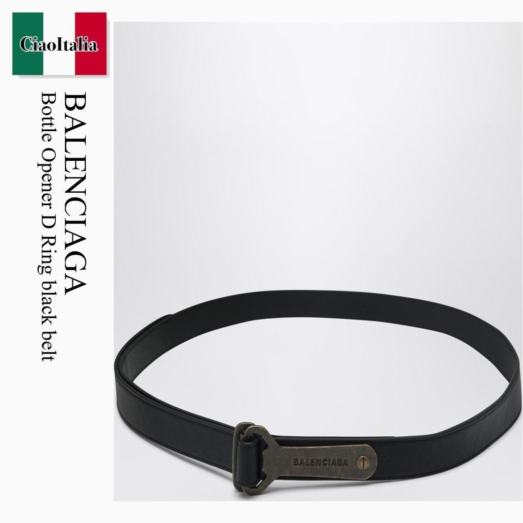 【数量限定・在庫限り・早い者勝ち!】 バレンシアガ / Balenciaga Bottle Opener D Ring Black Belt / 741613 2ABGZ / 741613 2ABGZ 1000 / 7416132ABGZ1000 / ベルト